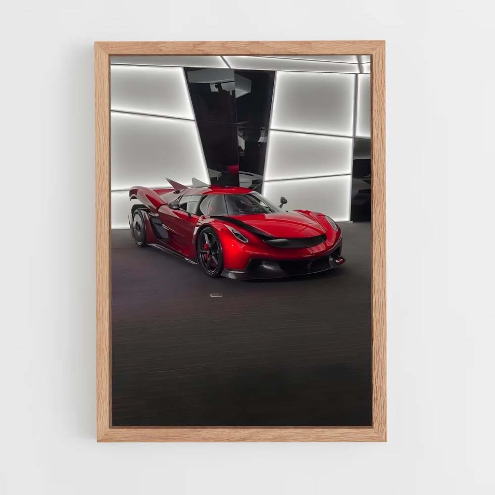 Poster Jesko In Red – affiche Koenigsegg (vue 4)